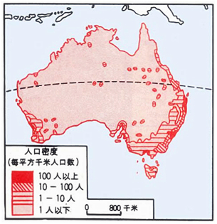 (材料) 读澳大利亚人口分布图,分析回答下列各小题.