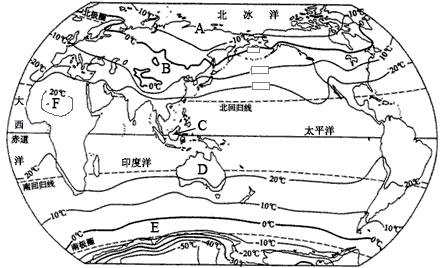 (材料) (21分)讀世界年平均氣溫分佈圖,回答下列問題.